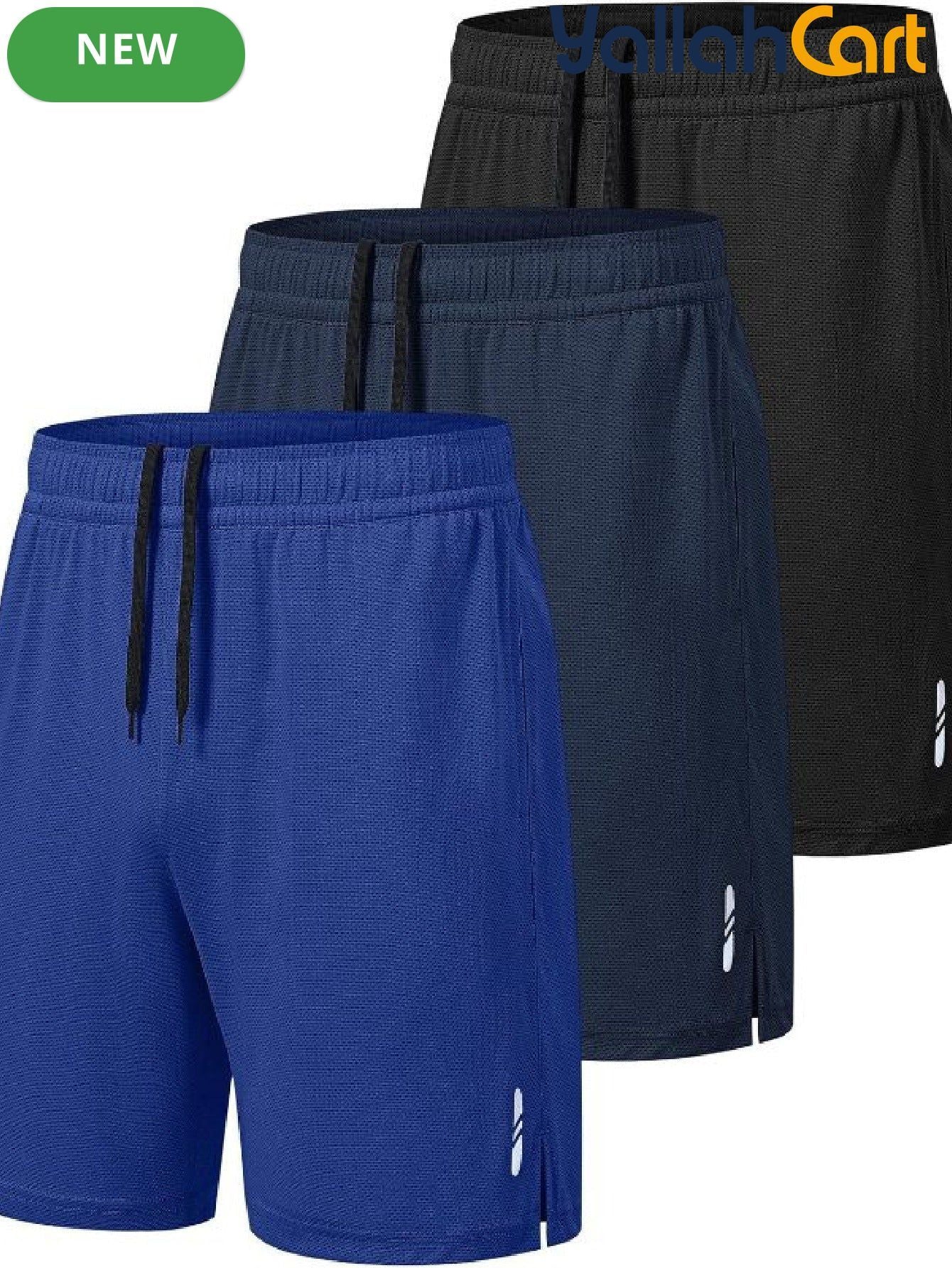 Men’s Quick-Dry Athletic Gym Shorts (3-Pack) – Lightweight Basketball & Workout Fitness Shorts with Elastic Waist