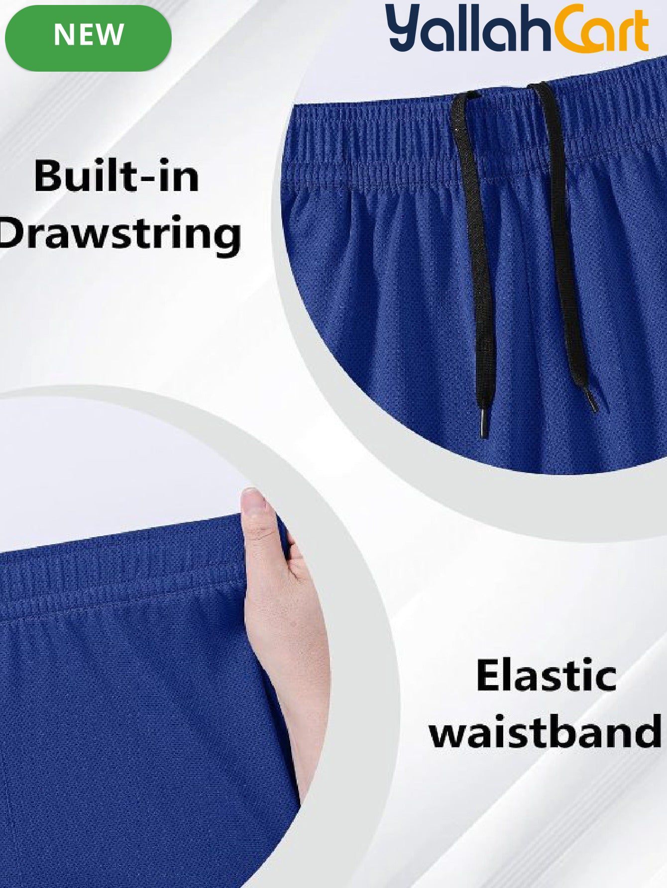 Men’s Quick-Dry Athletic Gym Shorts (3-Pack) – Lightweight Basketball & Workout Fitness Shorts with Elastic Waist