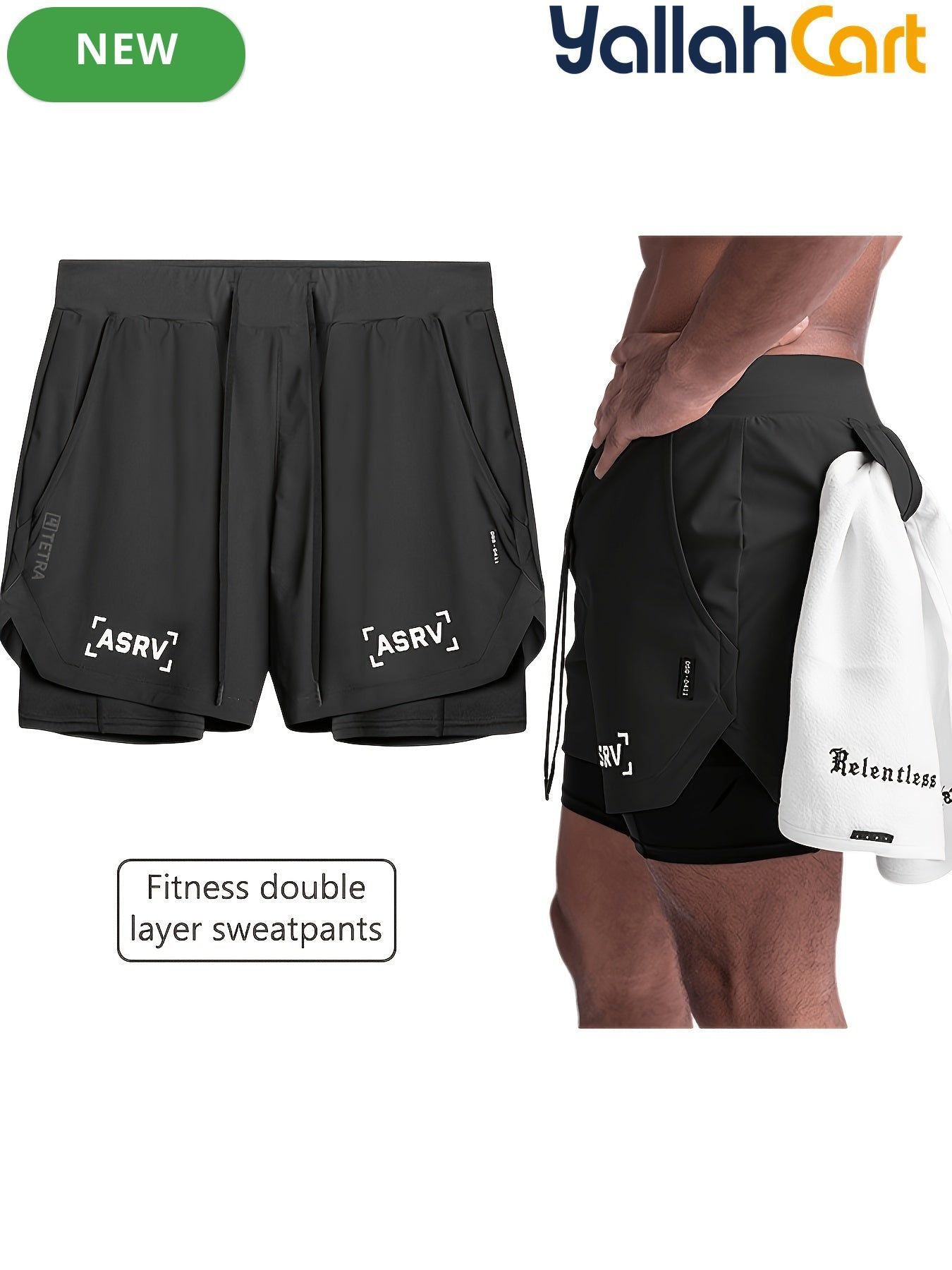 Men’s Quick-Dry Nylon Running Shorts – Lightweight Loose-Fit Athletic Shorts with Elastic Waistband