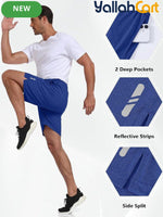 Men’s Quick-Dry Athletic Gym Shorts (3-Pack) – Lightweight Basketball & Workout Fitness Shorts with Elastic Waist