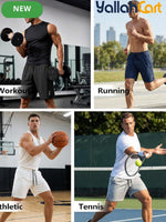 Men’s Quick-Dry Athletic Gym Shorts (3-Pack) – Lightweight Basketball & Workout Fitness Shorts with Elastic Waist