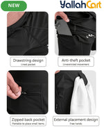 Men’s Quick-Dry Nylon Running Shorts – Lightweight Loose-Fit Athletic Shorts with Elastic Waistband