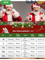 12-Piece Adult Luxury Velvet Santa Claus Costume Set – Deluxe Men’s Holiday Santa Suit