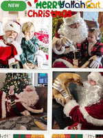 12-Piece Adult Luxury Velvet Santa Claus Costume Set – Deluxe Men’s Holiday Santa Suit