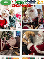 12-Piece Adult Luxury Velvet Santa Claus Costume Set – Deluxe Men’s Holiday Santa Suit