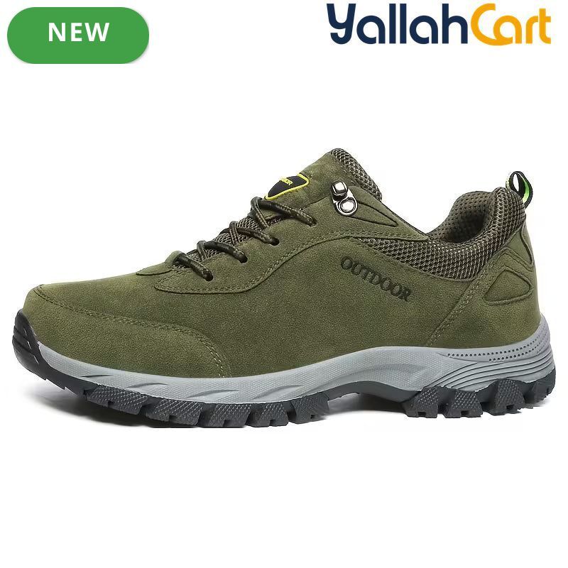 Men's Military Green Insulated Winter Boots for Outdoor Travel