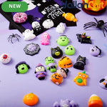 48-Piece Mixed Color Halloween Mochi Toys – Cute Silicone Sensory Squishy Stress Relief Toys for Party Favors & Gift Bags