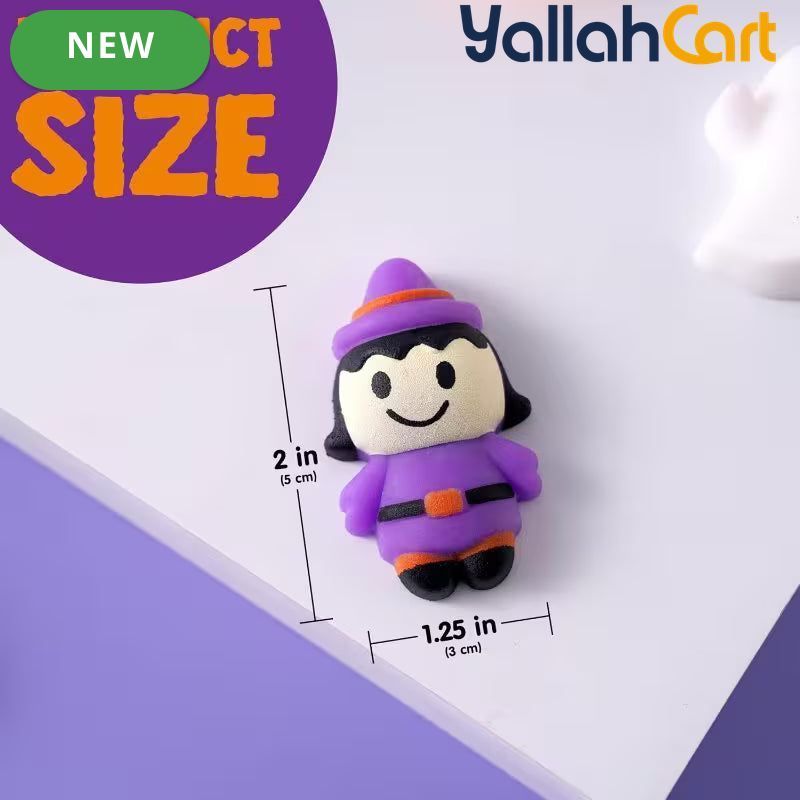 48-Piece Mixed Color Halloween Mochi Toys – Cute Silicone Sensory Squishy Stress Relief Toys for Party Favors & Gift Bags