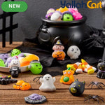 48-Piece Mixed Color Halloween Mochi Toys – Cute Silicone Sensory Squishy Stress Relief Toys for Party Favors & Gift Bags