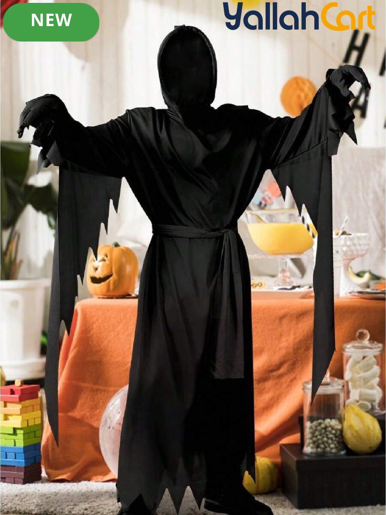 Adult Death Harvester Costume – Unisex Grim Reaper Jumpsuit Uniform for Halloween & Horror Events