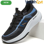 Men's All-Season Breathable Mesh Sneakers – Black, Grey & Camel