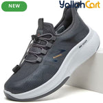 Men's All-Season Breathable Mesh Sneakers – Black, Grey & Camel