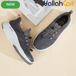 Men's All-Season Breathable Mesh Sneakers – Black, Grey & Camel