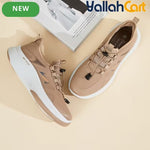 Men's All-Season Breathable Mesh Sneakers – Black, Grey & Camel