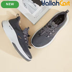 Men's All-Season Breathable Mesh Sneakers – Black, Grey & Camel