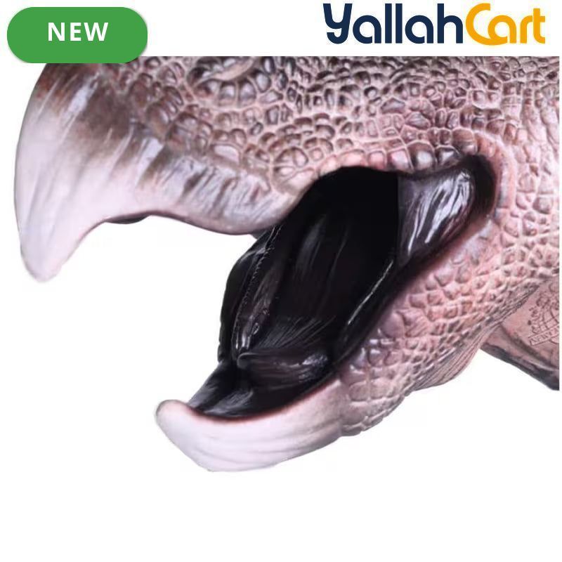 Realistic Dinosaur Hand Puppet – Soft Rubber Role Play Toy for Kids & Toddlers, Green Color