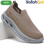 Men's Khaki Mesh Elastic Casual Sports Shoes