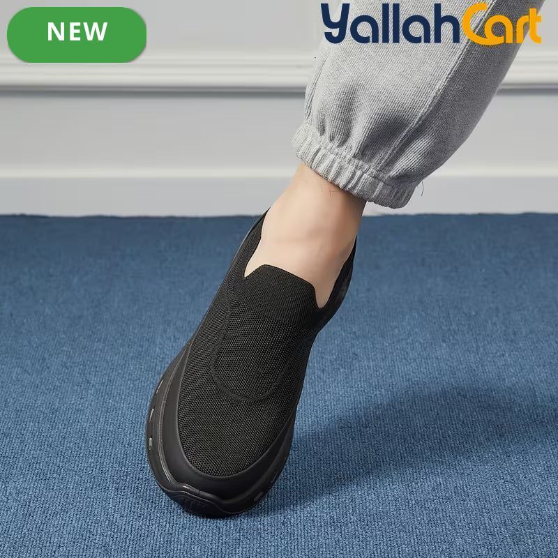 Men's Khaki Mesh Elastic Casual Sports Shoes