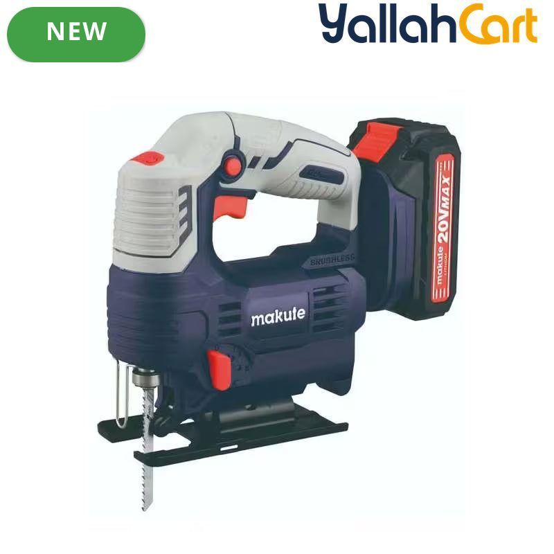 Makute CJS6501-2BL 20V Cordless Jigsaw (Dark Blue) – 65mm Cutting Depth, Adjustable Speed & 2.0Ah Battery