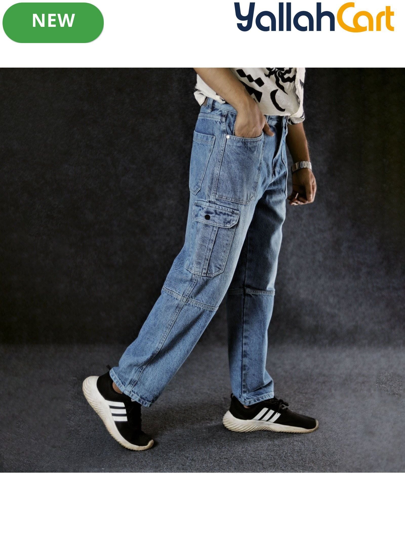 Men’s Loose-Fit Casual Cargo Jogger Pants – Youth Athletic Pants with Elastic Cuffs (Copy)