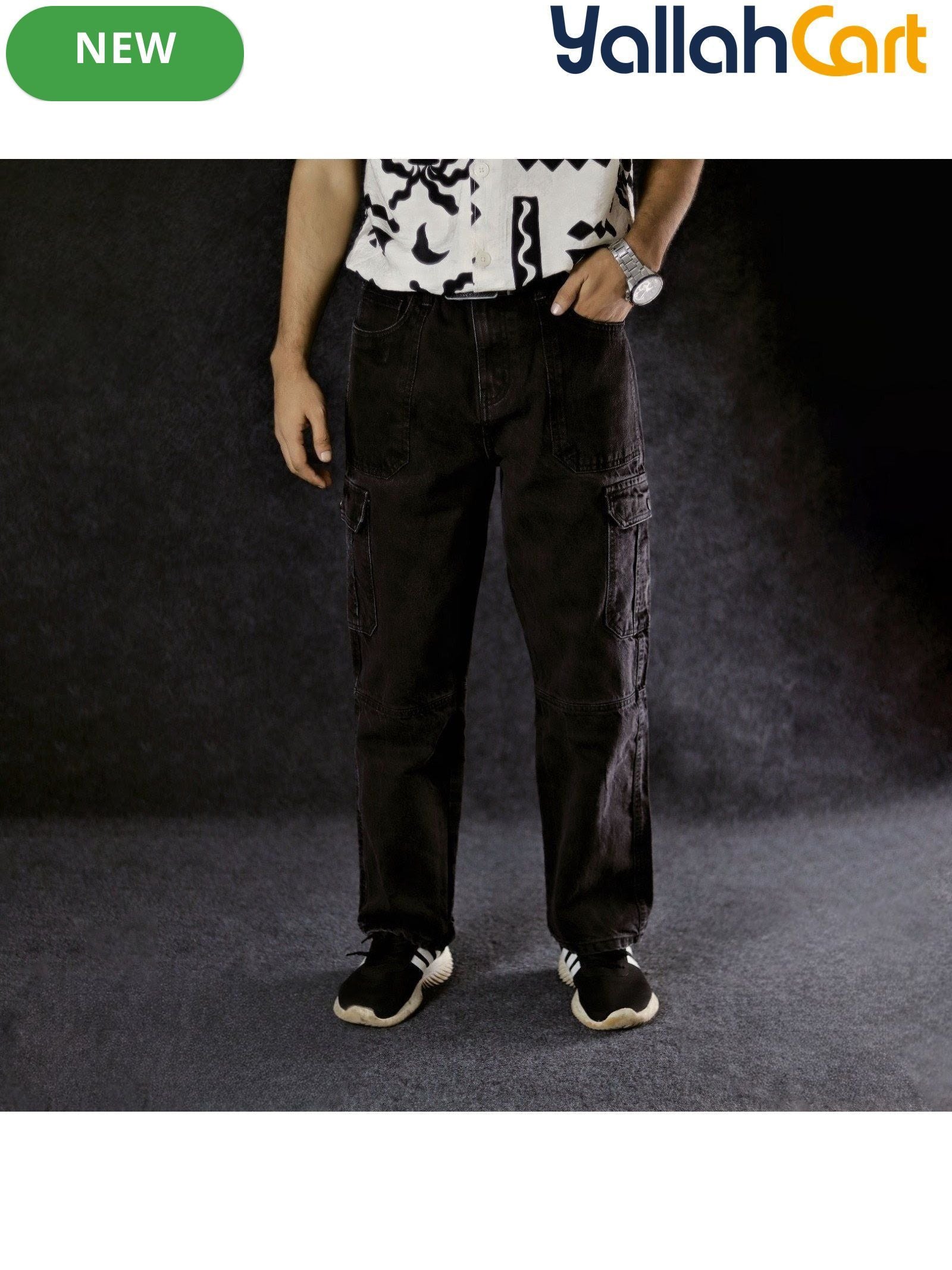Men’s Loose-Fit Casual Cargo Jogger Pants – Youth Athletic Pants with Elastic Cuffs (Copy)