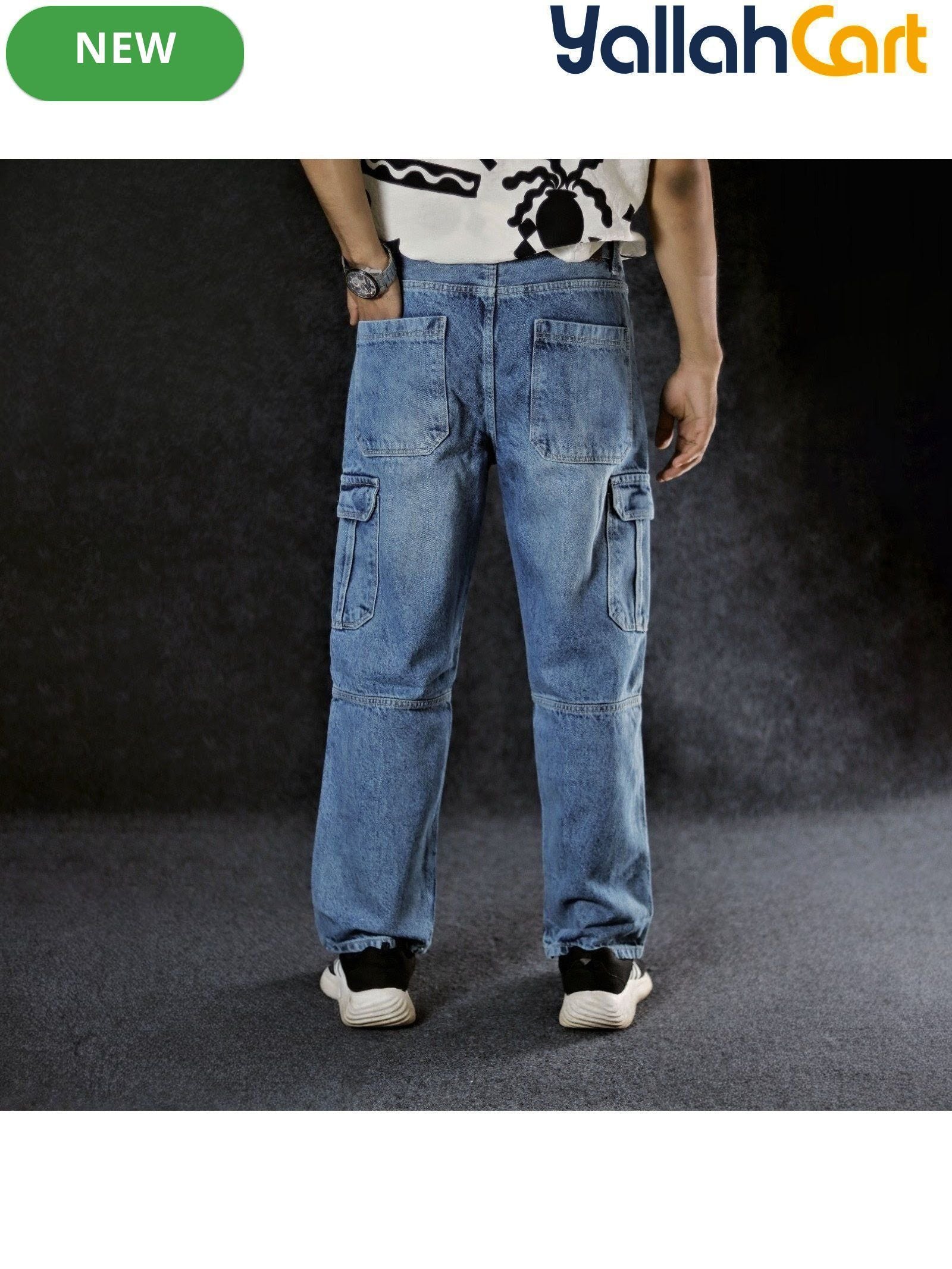 Men’s Loose-Fit Casual Cargo Jogger Pants – Youth Athletic Pants with Elastic Cuffs (Copy)