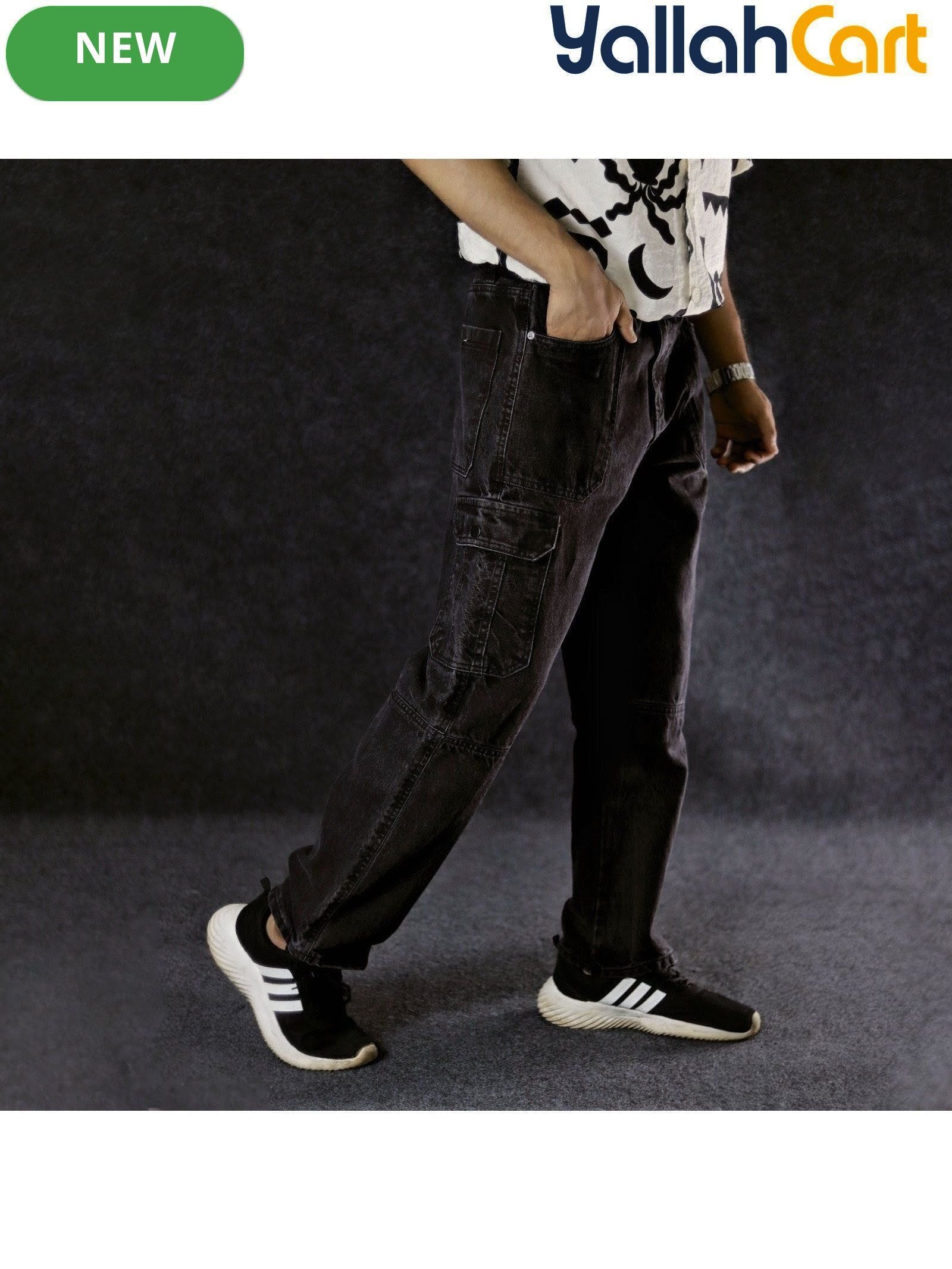 Men’s Loose-Fit Casual Cargo Jogger Pants – Youth Athletic Pants with Elastic Cuffs (Copy)