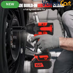 GearZoneUAE 1/2" Cordless Impact Wrench Kit (Red) – 1000N.m High Torque, 2800 RPM with 2X 21V Batteries