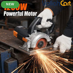 GearZone 1200W Multifunctional Circular Saw & Slotting Machine (Orange/Black) – Portable Electric Cutter with 4 Blades for Wood, Metal, Tile & Stone
