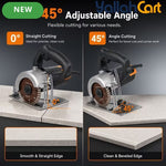 GearZone 1200W Multifunctional Circular Saw & Slotting Machine (Orange/Black) – Portable Electric Cutter with 4 Blades for Wood, Metal, Tile & Stone