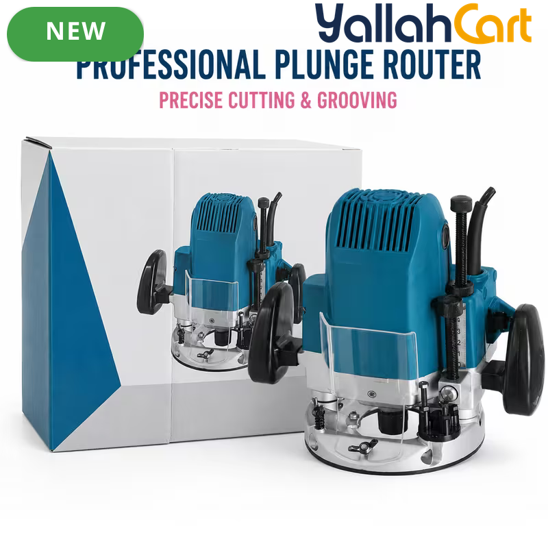 1600W High-Speed Electric Wood Router (Blue) – 12.7mm Adjustable Depth Trimming & Carving Tool, 23000 RPM