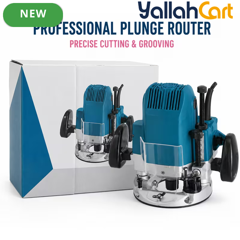 1600W High-Speed Electric Wood Router (Blue) – 12.7mm Adjustable Depth Trimming & Carving Tool, 23000 RPM