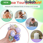 Mixed Color 12-Piece Soft Bouncy Rabbit Stress Ball Set – Cute Sensory Pressure Relief Toys