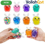 Mixed Color 12-Piece Soft Bouncy Rabbit Stress Ball Set – Cute Sensory Pressure Relief Toys