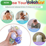 Mixed Color 12-Piece Soft Bouncy Rabbit Stress Ball Set – Cute Sensory Pressure Relief Toys