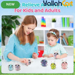Mixed Color 12-Piece Soft Bouncy Rabbit Stress Ball Set – Cute Sensory Pressure Relief Toys