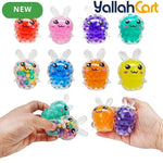 Mixed Color 12-Piece Soft Bouncy Rabbit Stress Ball Set – Cute Sensory Pressure Relief Toys