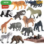 Mixed Color 12-Piece Mini Wild Animal Model Toys – Lion, Tiger, Giraffe, Zebra & More Safari Figures