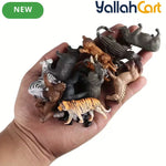 Mixed Color 12-Piece Mini Wild Animal Model Toys – Lion, Tiger, Giraffe, Zebra & More Safari Figures