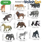 Mixed Color 12-Piece Mini Wild Animal Model Toys – Lion, Tiger, Giraffe, Zebra & More Safari Figures