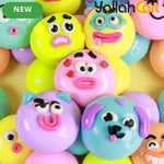 Multicolor Curiosities Smushers Dog Face Swap Stress Ball – Slow-Rise Sensory Fidget Toy for Anxiety Relief