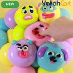 Multicolor Curiosities Smushers Dog Face Swap Stress Ball – Slow-Rise Sensory Fidget Toy for Anxiety Relief