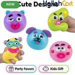Multicolor Curiosities Smushers Dog Face Swap Stress Ball – Slow-Rise Sensory Fidget Toy for Anxiety Relief