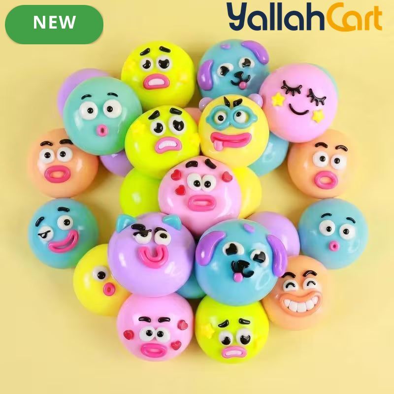 Multicolor Curiosities Smushers Dog Face Swap Stress Ball – Slow-Rise Sensory Fidget Toy for Anxiety Relief