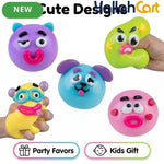 Multicolor Curiosities Smushers Dog Face Swap Stress Ball – Slow-Rise Sensory Fidget Toy for Anxiety Relief