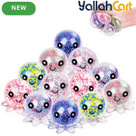 Mixed Color 12-Pack Cute Fidget Octopus Stress Balls – Large Rubber Sensory Toys for Anxiety Relief
