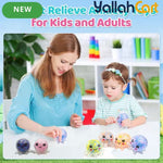 Mixed Color 12-Pack Cute Fidget Octopus Stress Balls – Large Rubber Sensory Toys for Anxiety Relief
