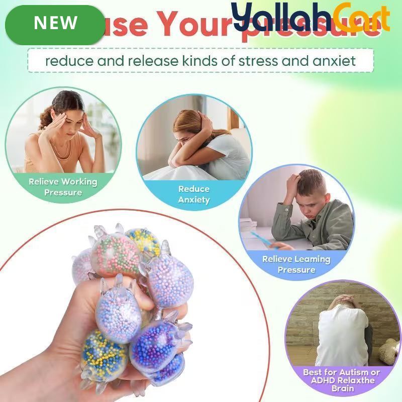 Mixed Color 12-Pack Cute Fidget Octopus Stress Balls – Large Rubber Sensory Toys for Anxiety Relief