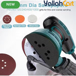 HAMZA&CURATED Random Orbital Sander (Blue,Black) – 300W 12000RPM Variable Speed Corded Palm Sander with 16pcs Sandpaper & Dust Bag for Woodworking