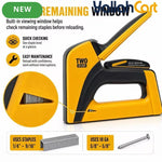 Heavy Duty 2-in-1 Manual Staple Gun & Brad Nailer (Yellow) – Bottom Load Hand Tacker for Wood, Upholstery & DIY Repair